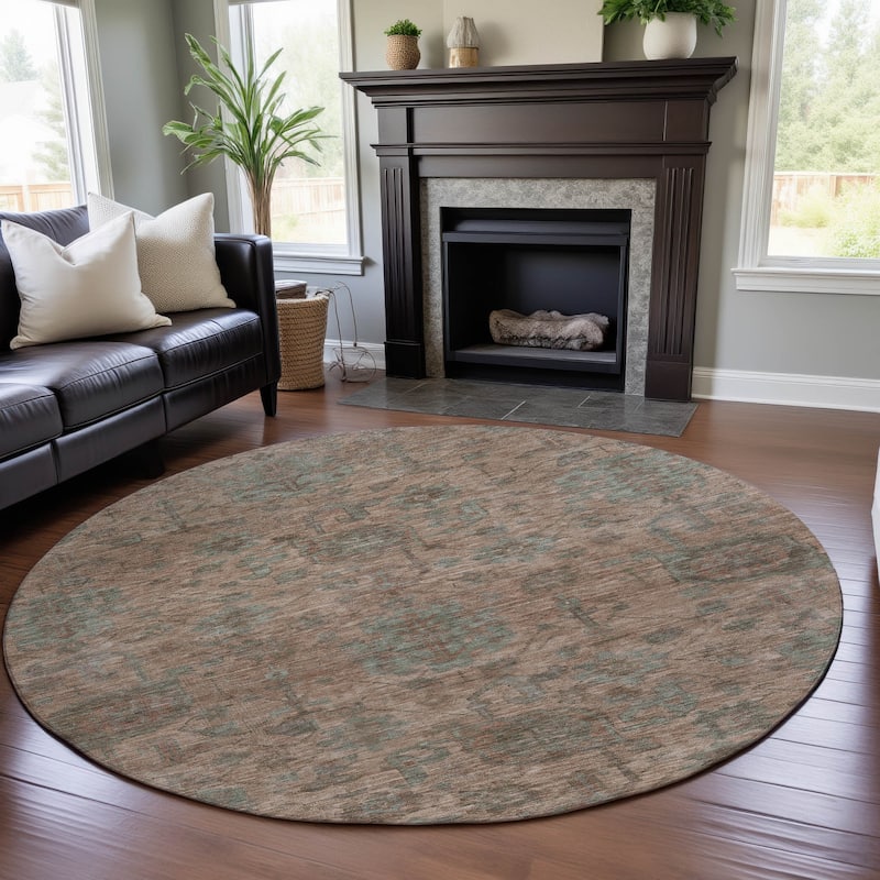 Premium Washable Super Soft Farmhouse Mayfield Rug - Coral - 8' x 8'
