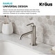 preview thumbnail 30 of 51, KRAUS Ramus Single Handle Bathroom Sink Faucet w/ Lift Rod Drain