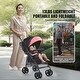 preview thumbnail 61 of 69, Carbon Steel Lightweight Stroller with Canopy, Recline and Foldable Frame - 30.71” L x 19.69” W x 40.94” H