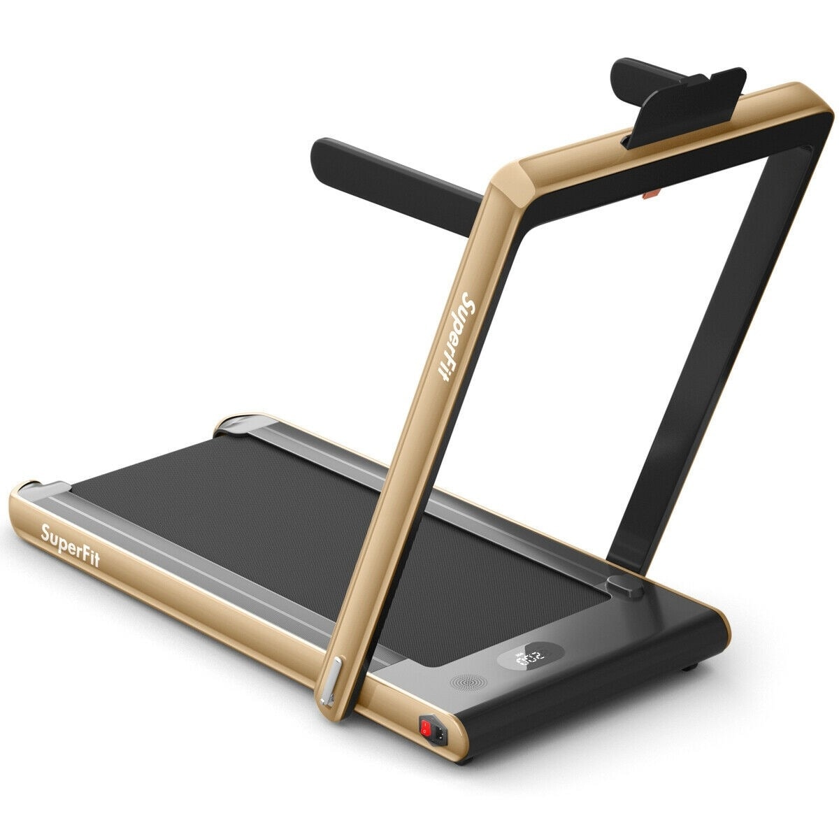 2 in 1 folding treadmill dual display with online bluetooth speaker