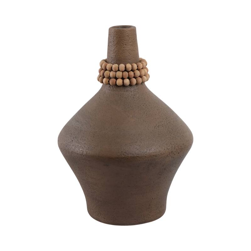 Terracotta Pottery Vase Decorative Handmade Artisan-Inspired Form