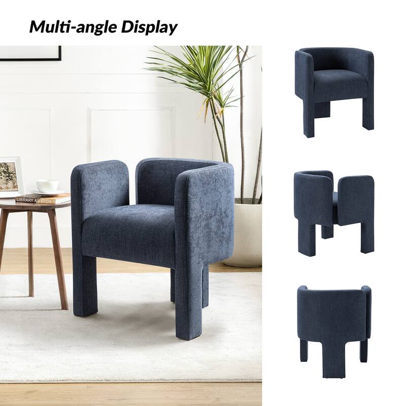 Friedrich Modern Left-facing Cutout Dining Chair with Three-legged Design By HULALA HOME