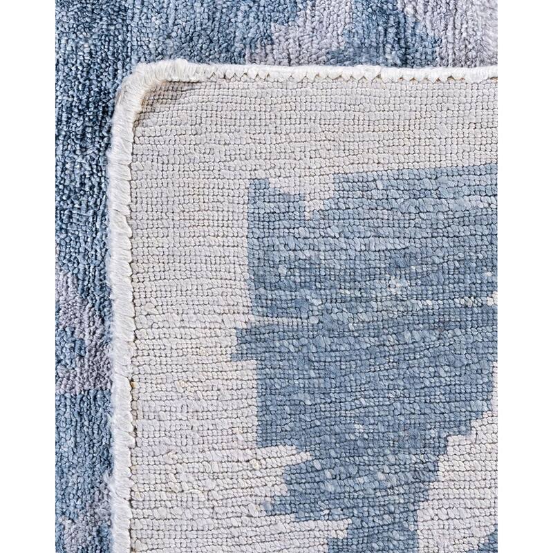 Modern One-of-a-Kind Hand-Knotted Area Rug, Gray - 8' 2" x 9' 10"