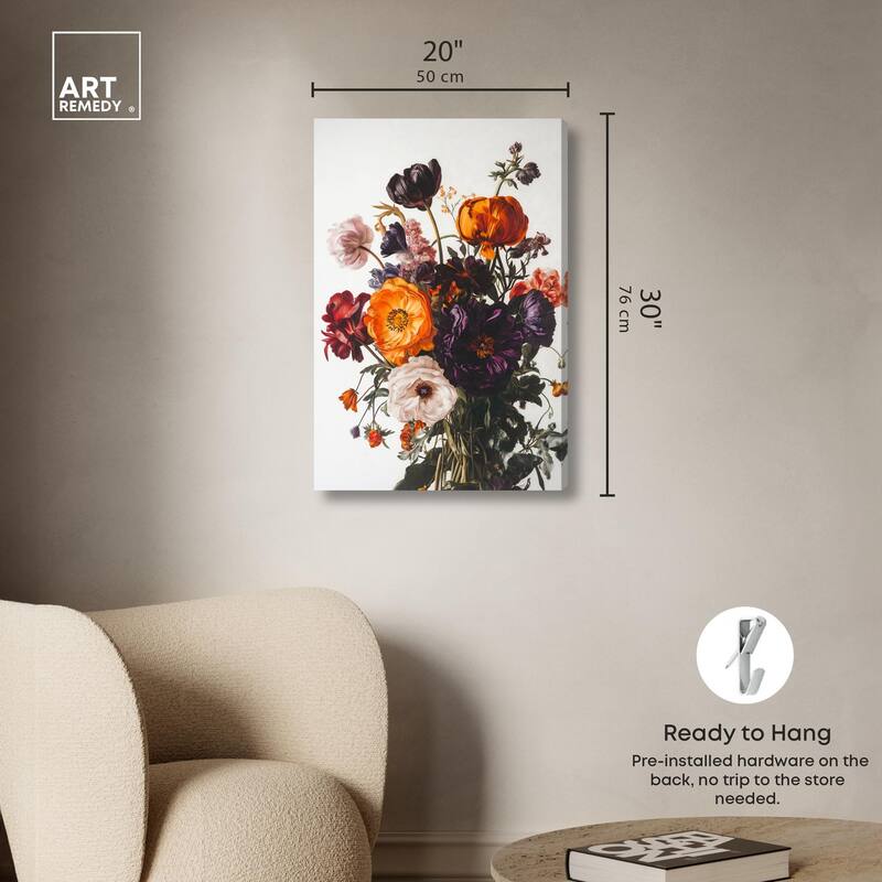 Regal Rose Riot I Canvas by Art Remedy, Gallery Wrapped