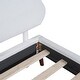 preview thumbnail 10 of 9, Twin Size Upholstered Bed White Frame Platform Bed with Sheep-shaped Headboard for Toddler Kids Children Bed, Wood Slat Support