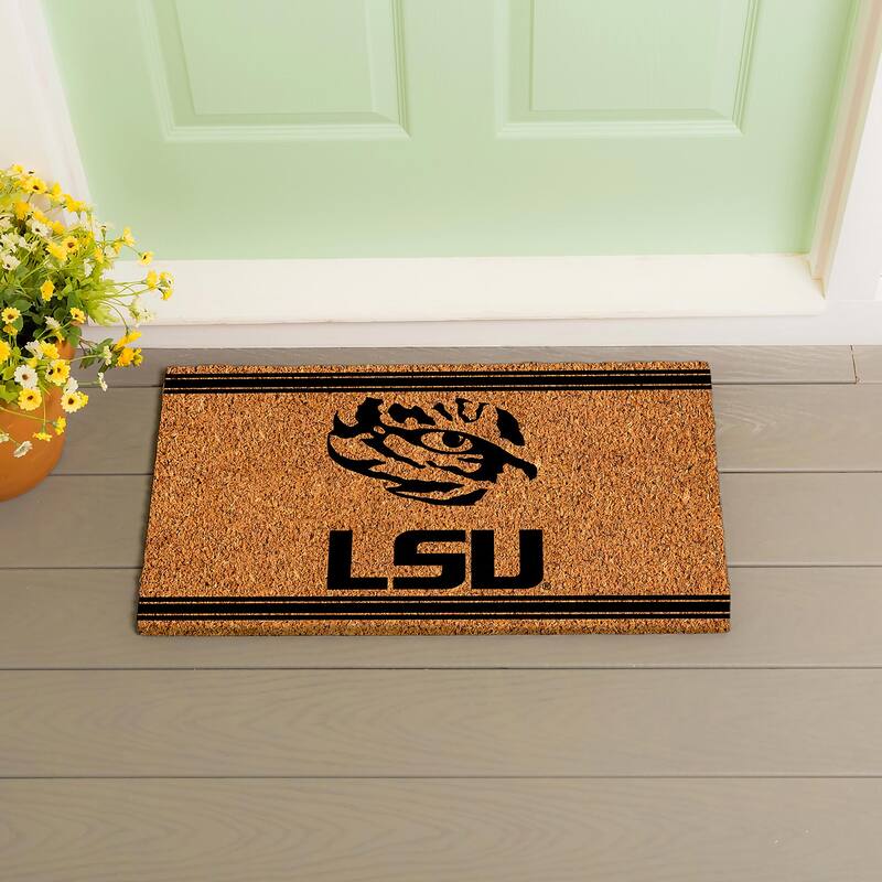 Louisiana State University Monochrome Indoor/Outdoor Coir Door Mat - 28" x 16"