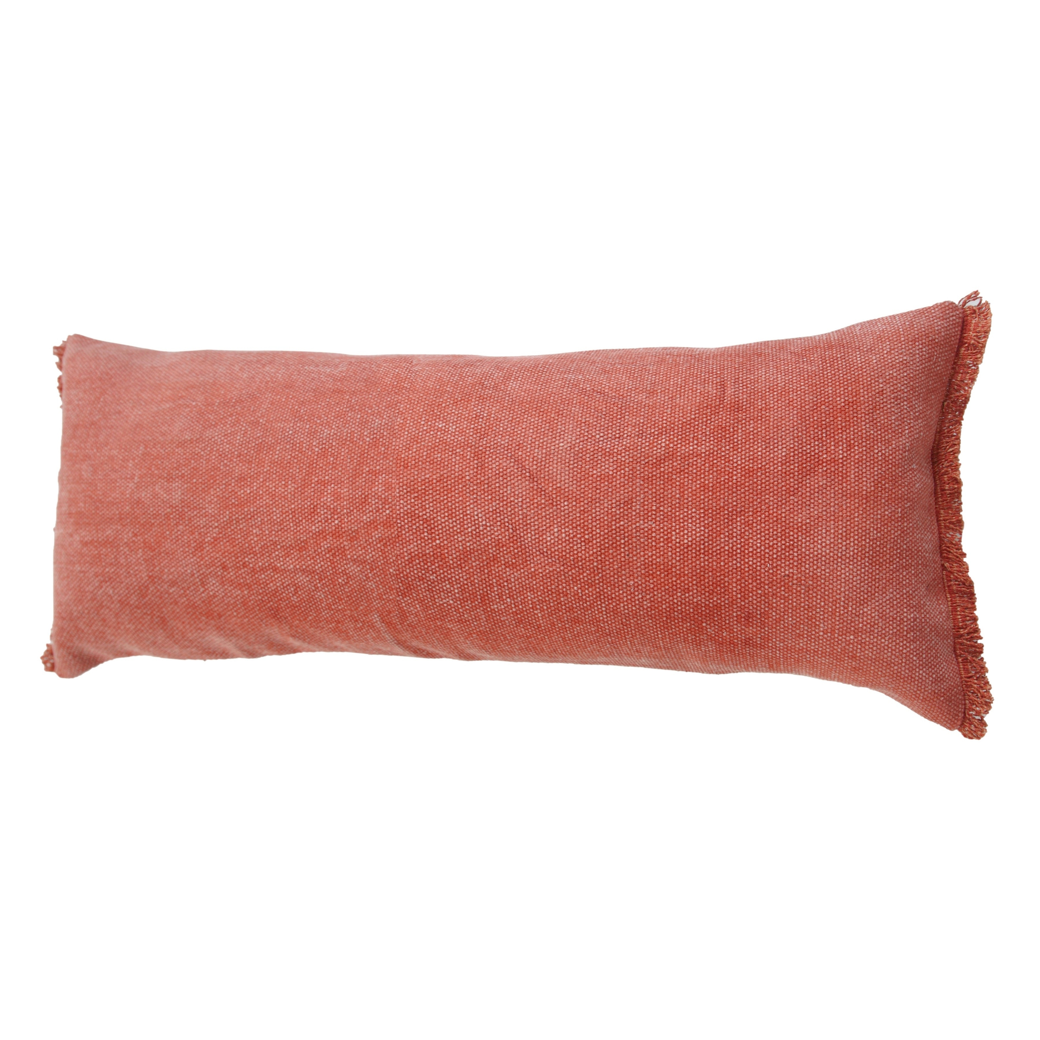 Pink fringe throw pillow top