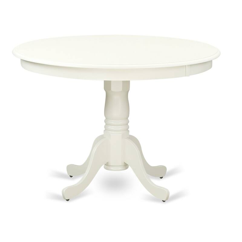HomeStock 5-Piece Linen White Finish Solid Wood Top Dining table with 4-Chairs with Slat Back