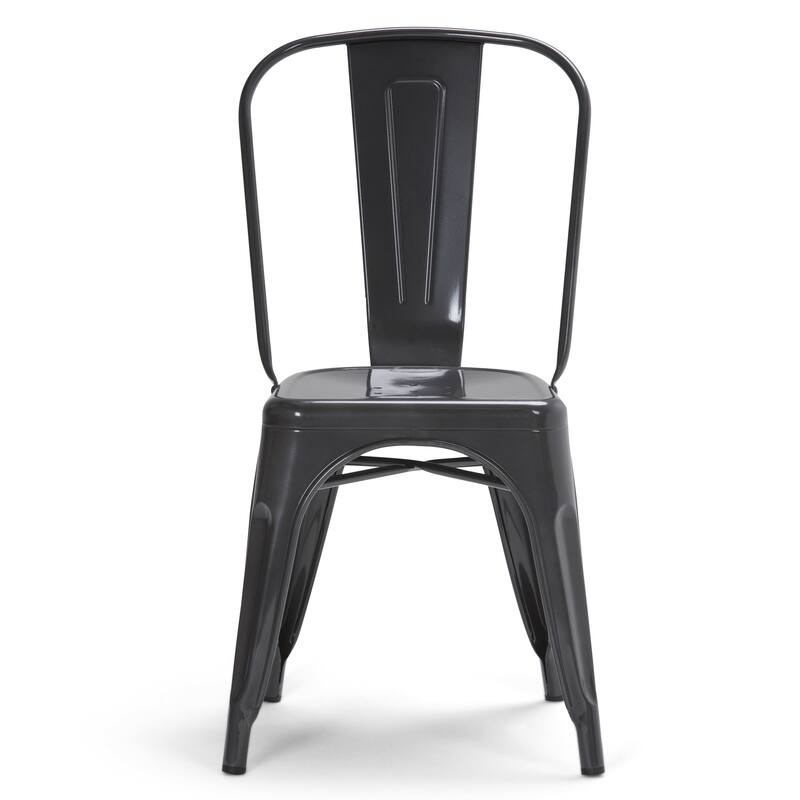 WYNDENHALL Freya Industrial Metal Dining Side Chair (Set of 2) , Fully Assembled - 17.7"w x 21.1"d x 33.1"h