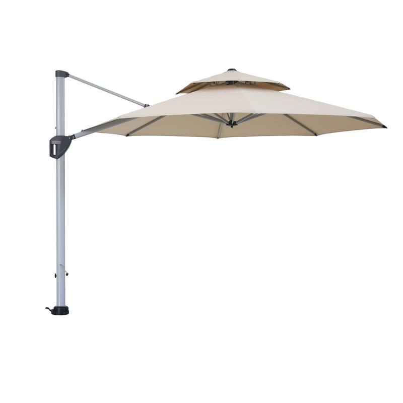 Clihome 11ft Patio Cantilever Octagonal Outdoor Umbrella With Umbrella Cover