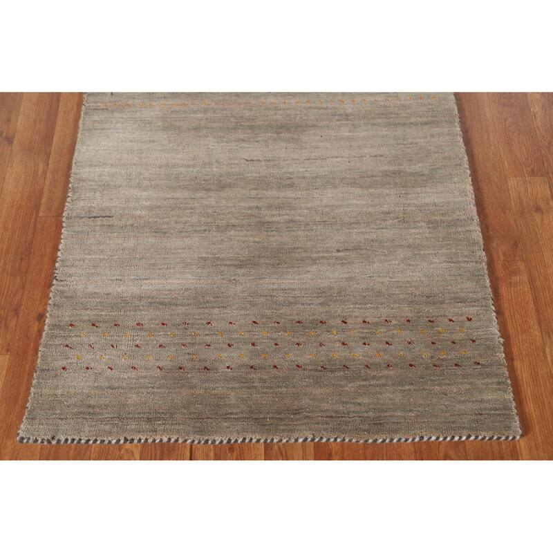 Tribal Gabbeh Indian Runner Rug Handmade Wool Carpet - 2'9"x 9'10"
