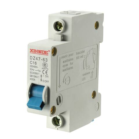 1 Pole 16A 230/400V Low-voltage Miniature Circuit Breaker DZ47-63 C16