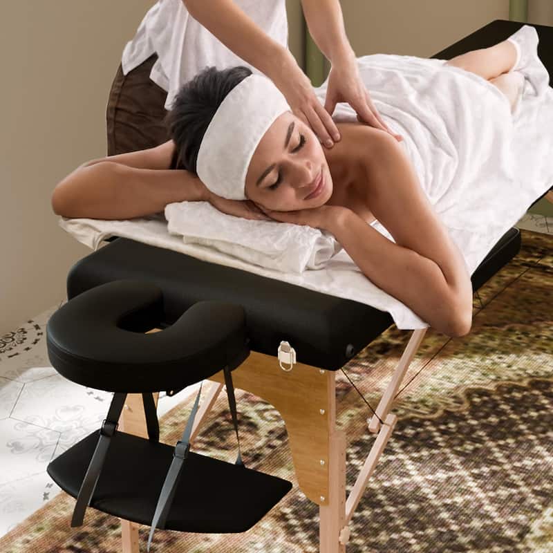 Portable Massage Table Foldable Spa Lash Bed with Adjustable Headrest