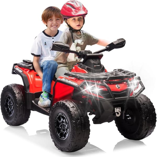 slide 2 of 29, 2 Seater Ride On Car,24V Licensed Can-Am Electric ATV Car for Kids Red