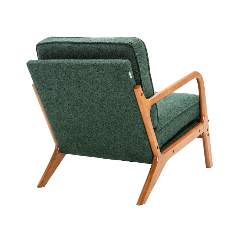 Wood Frame Armchair, Emerald Green Accent Chair On Sale Bed Bath