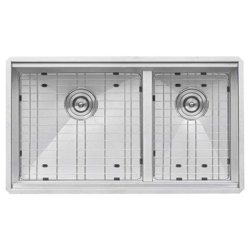 Ruvati 36-inch Workstation 60/40 Double Bowl Undermount 16 Gauge Stainless Steel Kitchen Sink - 36" x 19" - 36" x 19″