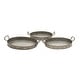 preview thumbnail 12 of 19, Gray Metal Galvanized Oval Living Room Decor Tray with Rust Handles (Set of 3)