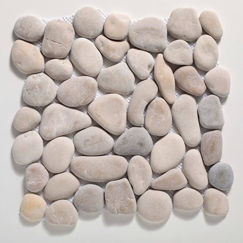 Cruz Bay Studio XP3 Classic Pebble - 11" x 11" Pebble and Rock Floor - Tan Natural