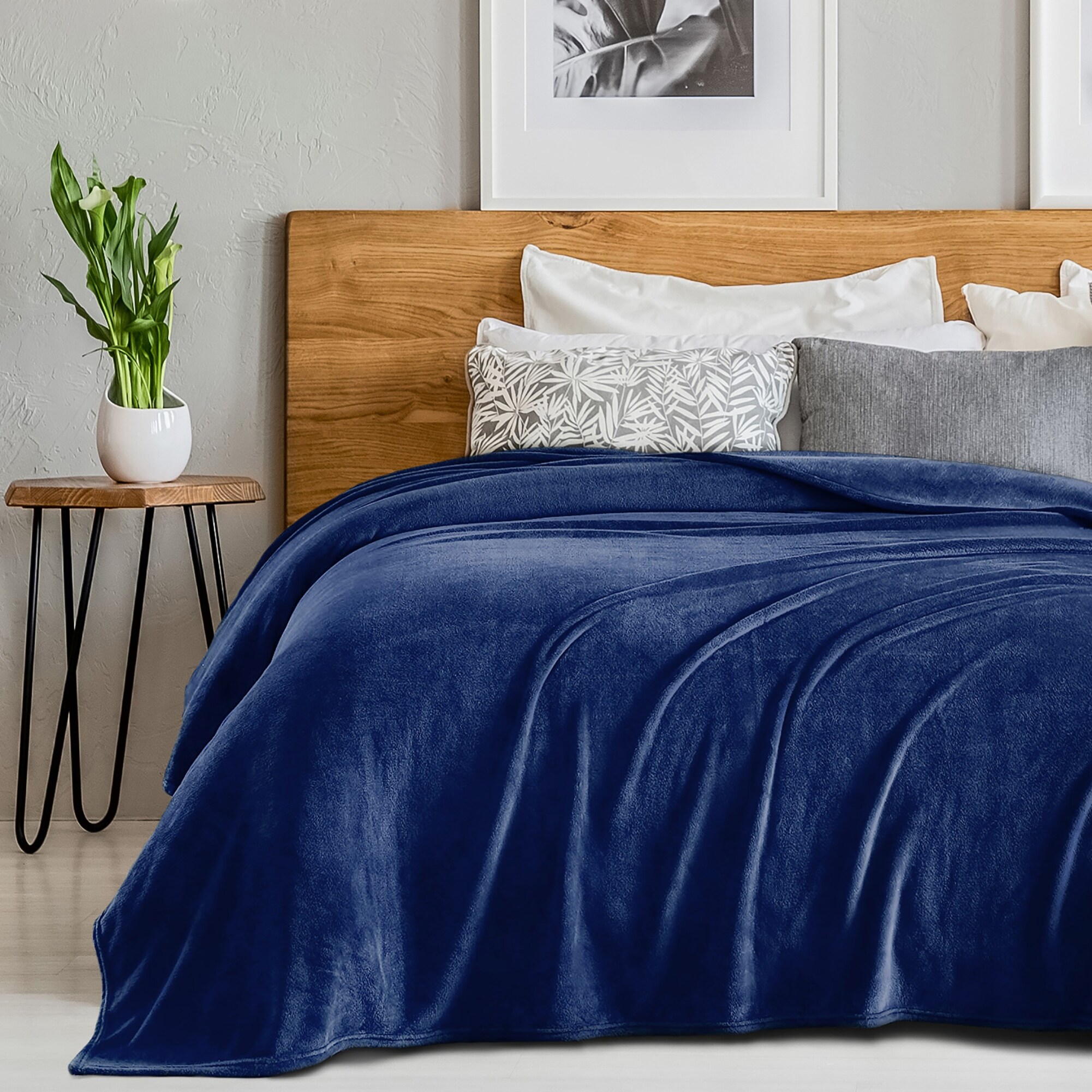 Sedona House Solid Flannel Plush Blanket Bed Bath Beyond 32228782