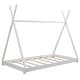 preview thumbnail 8 of 7, Twin Size House Platform Bed With Triangle Structure
