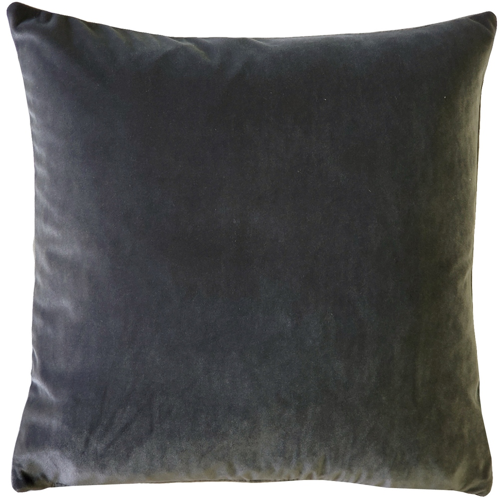 Grey 2024 velvet pillow