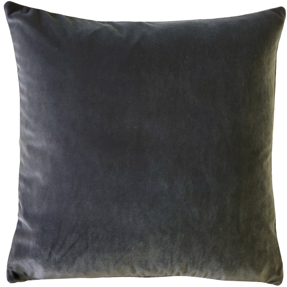 Grey velvet pillow best sale