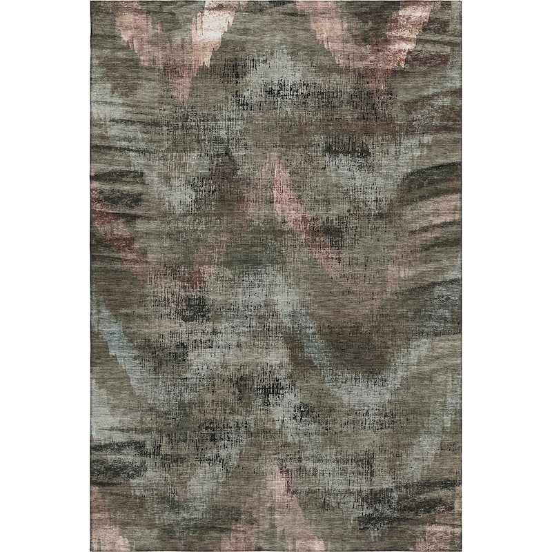 Premium Washable Super Soft Brushstrokes Modern V Mayfield Rug