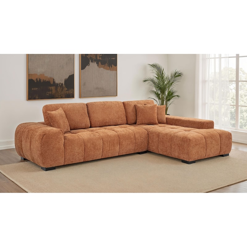 Octavia Fabric Upholstered Sectional Chaise Sofa