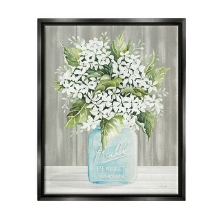 Stupell Rustic Jar Bouquet Framed Floater Canvas Wall Art Design by ...