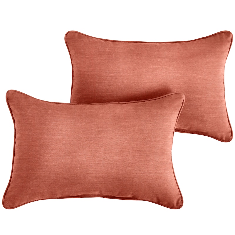 Coral Corded Lumbar Pillows (Set of 2) by Havenside Home