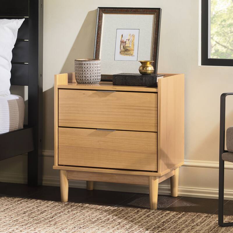 Middlebrook Designs Mid-Century 2-Drawer Solid Wood Nightstand