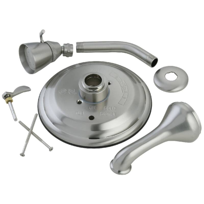 Kingston Brass Tub and Shower Trim Package with 1.8 GPM Multi Function - Brushed Nickel