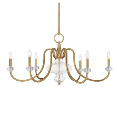 Savoy House 1-5802-6 Bergdorf 6 Light 39" Wide Taper Candle Style
