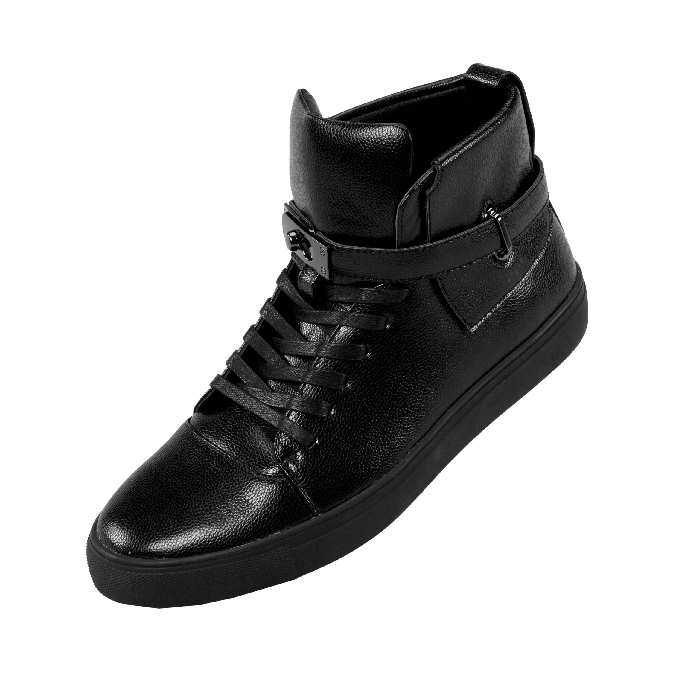 black high top designer sneakers