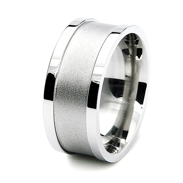 10mm Satin Finished Center Stainless Steel Band (Sizes 8-12 )