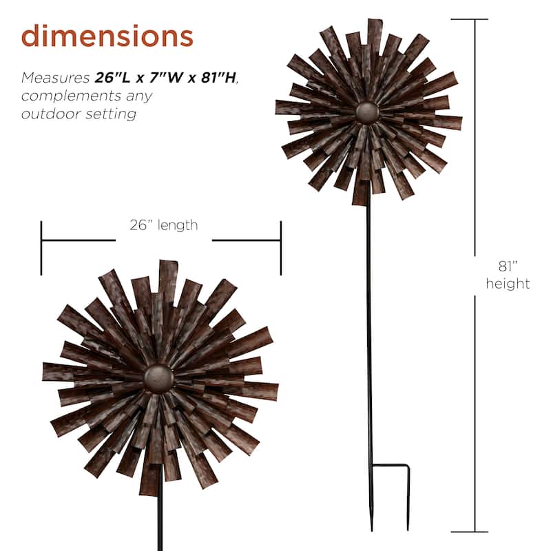 Alpine Corporation Outdoor Wind Spinner Stake Yard Decoration