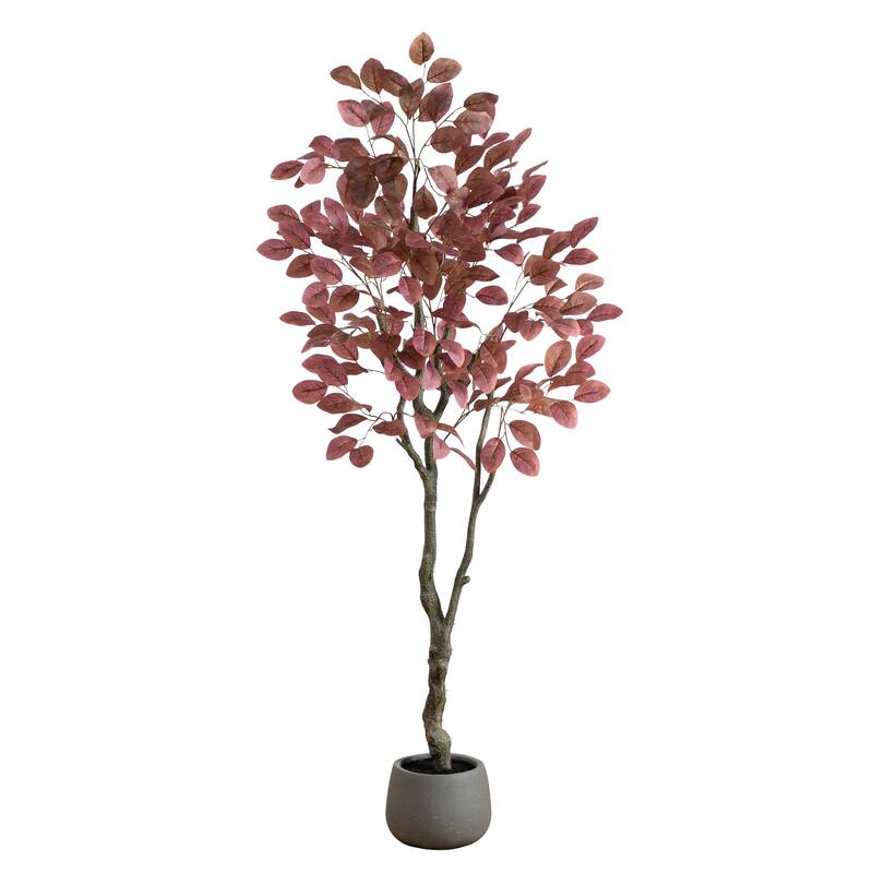 Dogwood Potted Artificial Tree - 6' - Red