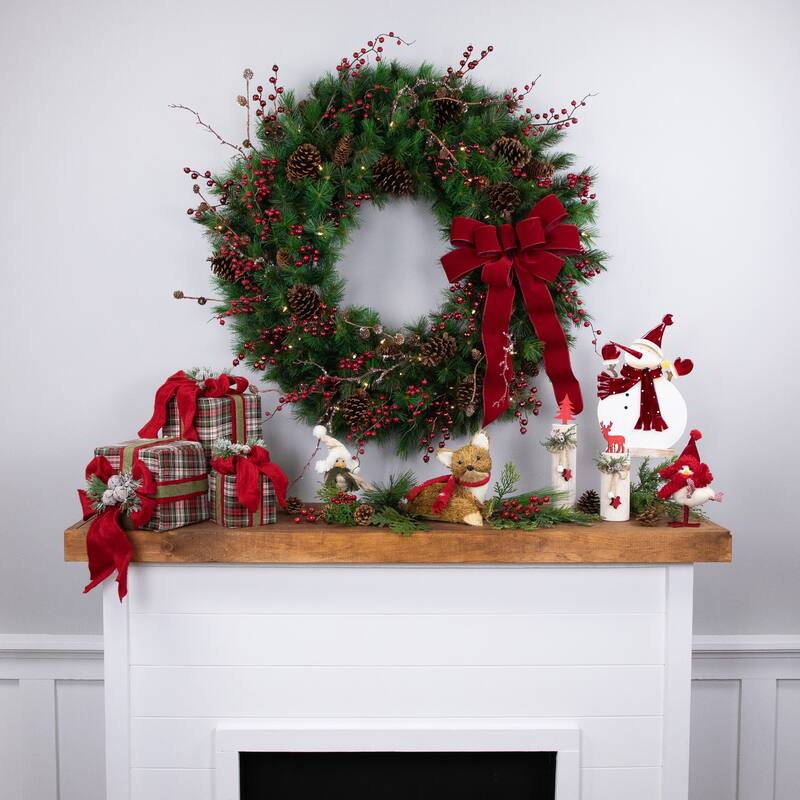 36" Royal Oregon Pine Artificial Christmas Wreath - Clear Lights