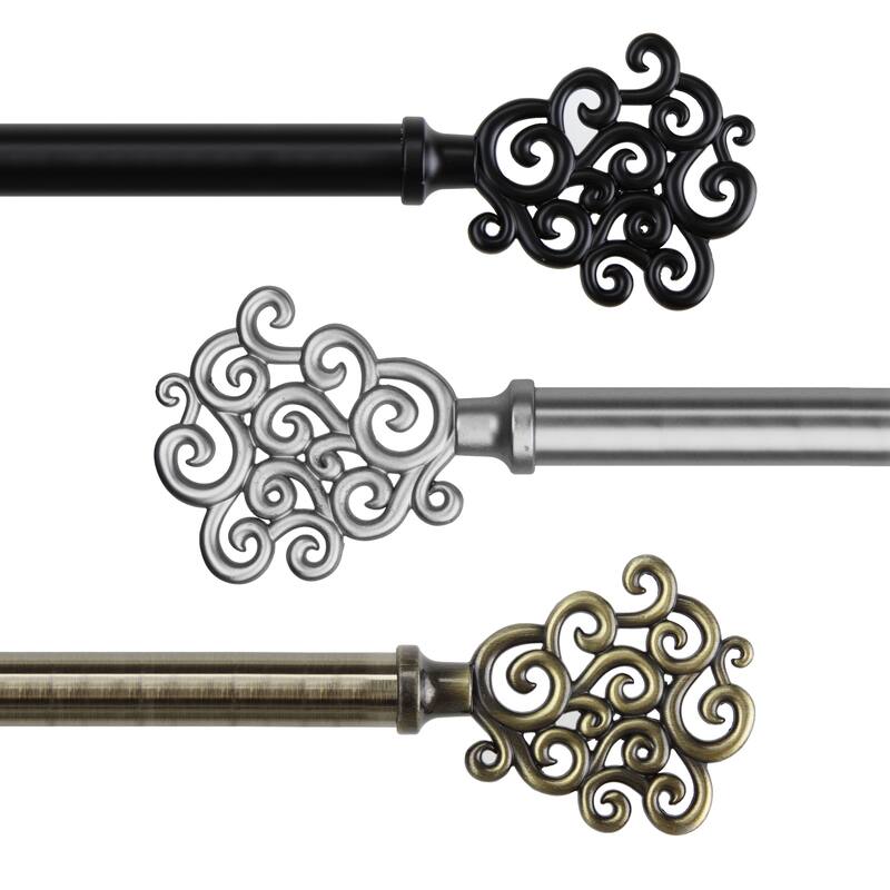 InStyleDesign Flood Adjustable Curtain Rod 13/16 inch dia.