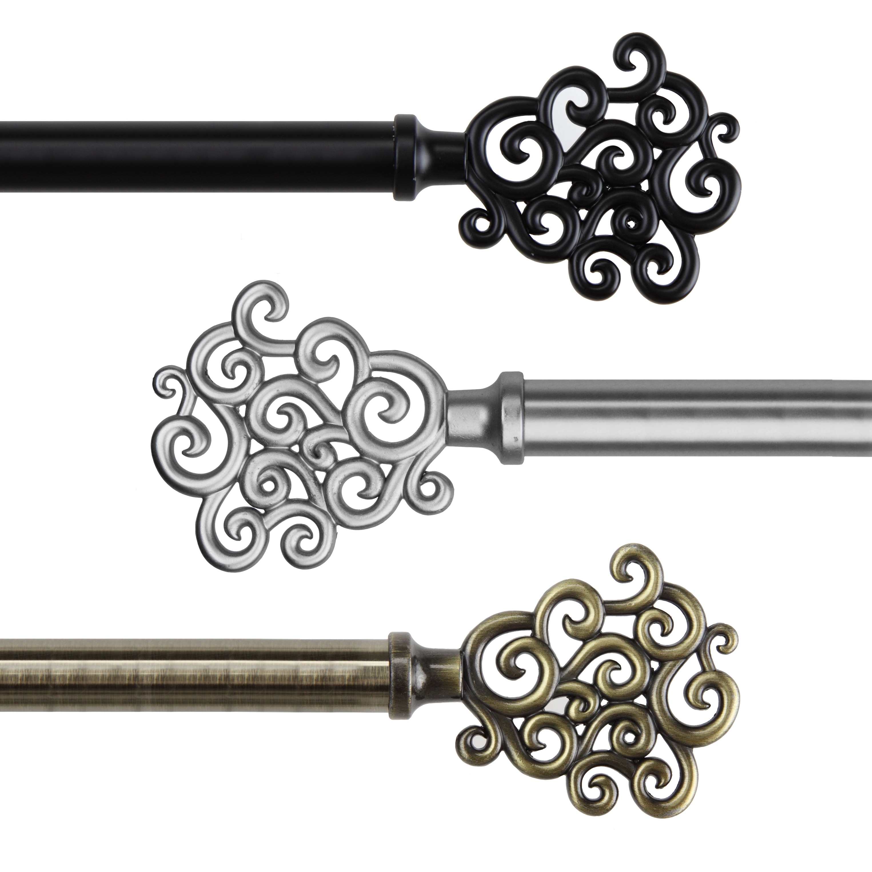 InStyleDesign Flood Adjustable Curtain Rod 13/16 inch dia.