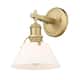 Option Brushed Champagne Bronze with Opal Glass