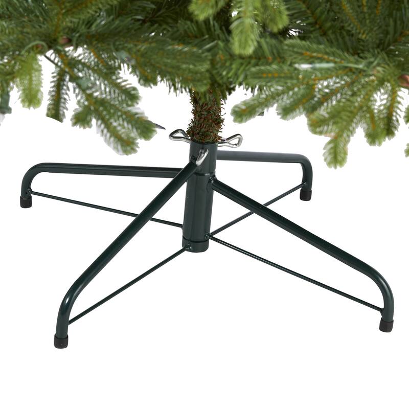 Artificial Christmas Tree 6.5ft with Lights - Holiday Decor, Festive Tree, Realistic Fir Tree, Indoor Christmas - Green - 78