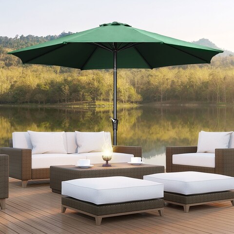 Ainfox 11ft Outdoor Patio Umbrella Crank Lift Tilt Without Base 8 Ribs