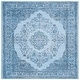 preview thumbnail 19 of 59, SAFAVIEH Classic Vintage Boho Laurette Distressed Oriental Cotton Rug 6' Square - Blue - Square