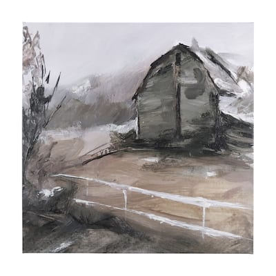 Late autumn in countryside I (44 x 44 ) Canvas Art Print
