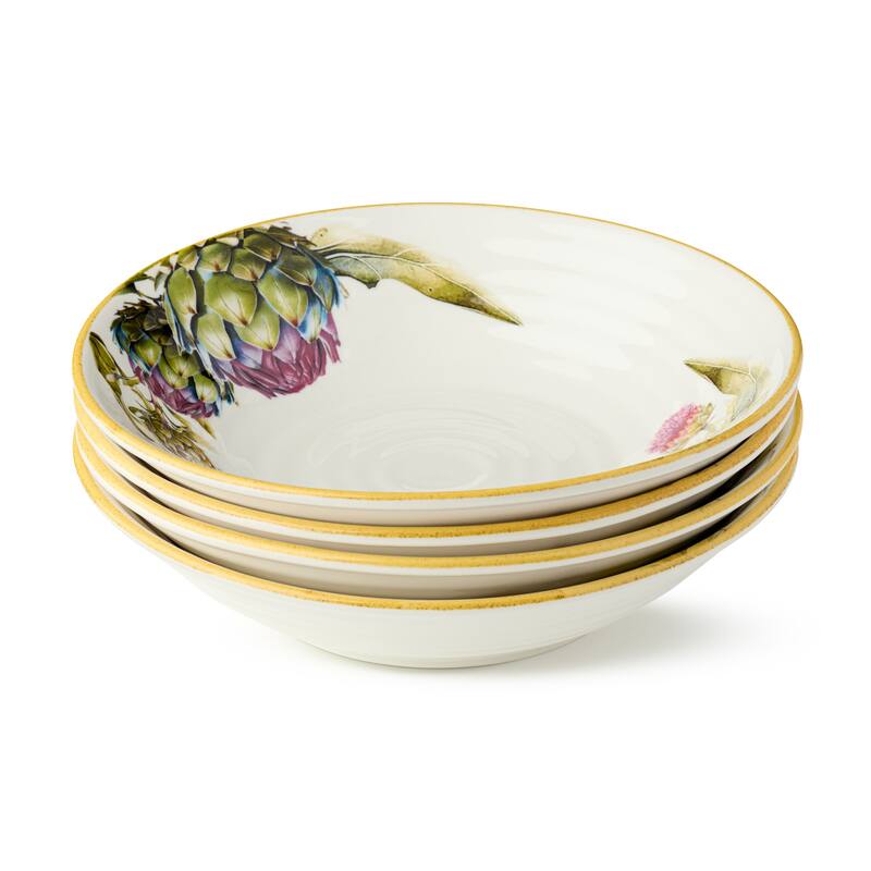 Certified International Verdura 9" Pasta Bowls,38 oz.,Set of 4 - 9'' W x 9'' D x 2.25'' H