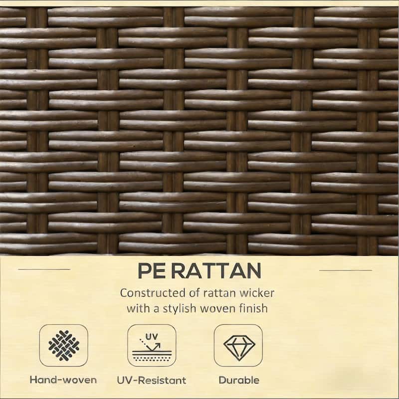 GDFStudio Outdoor Sorrel PE Rattan Outdoor Loveseat with Cushions