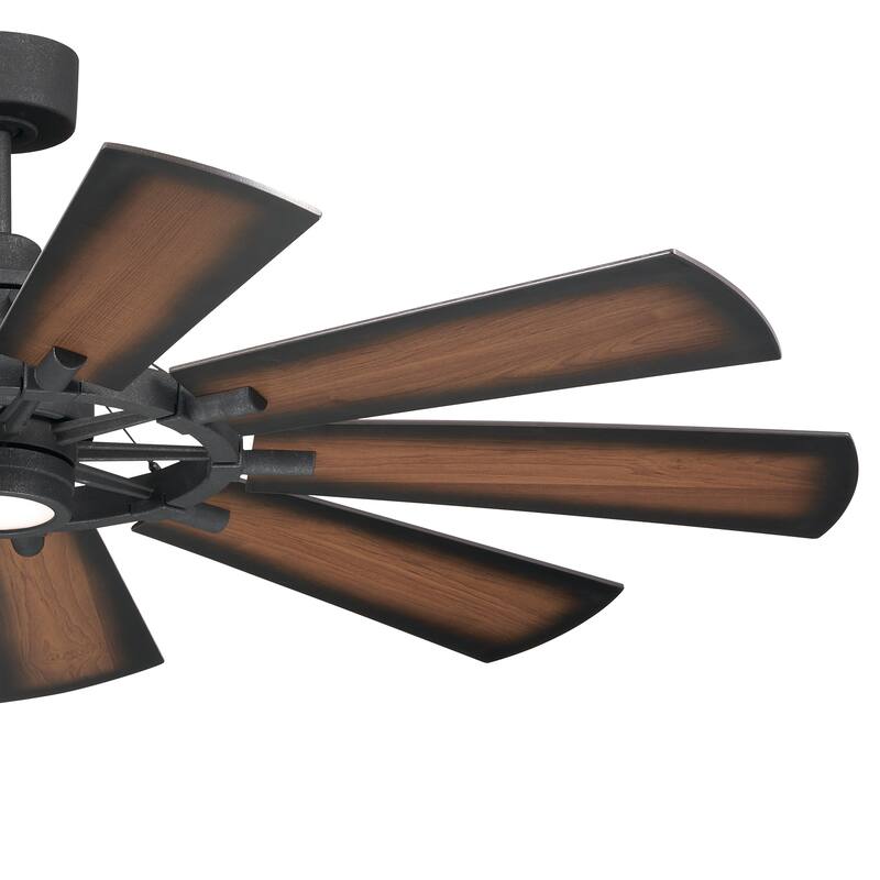 Kichler Lighting Gentry 60 inch Integrated LED Indoor Distressed Black Ceiling Fan