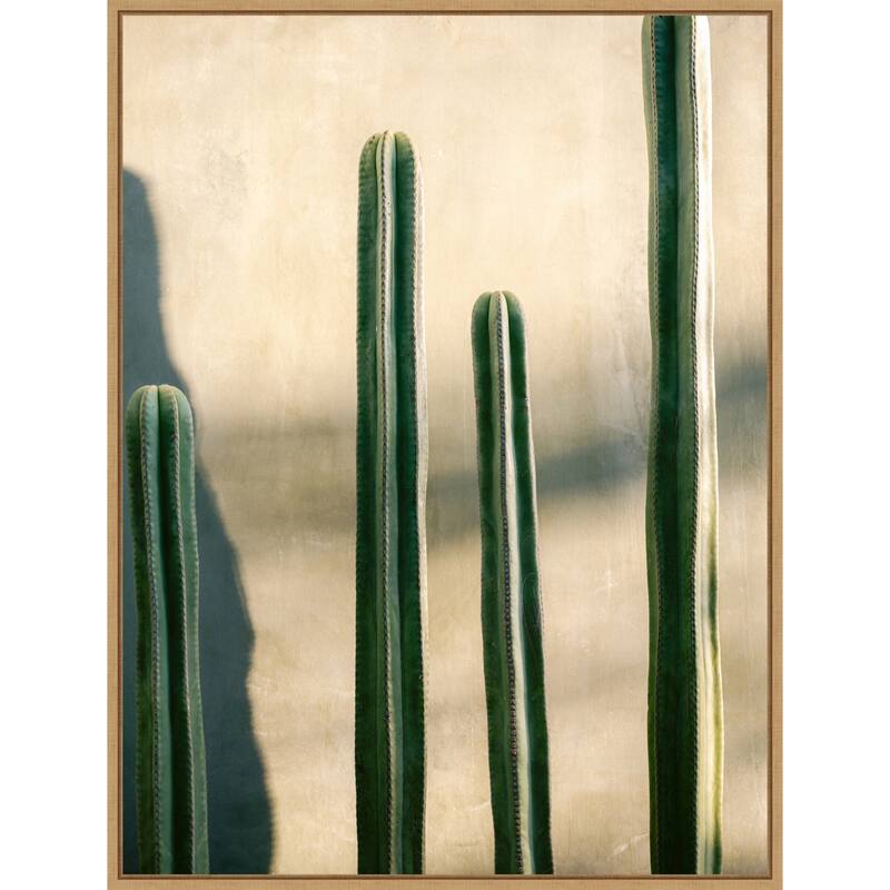 Oaxaca Shades of Green by Raisa Zwart Framed Canvas Wall Art Print - Sylvie Natural