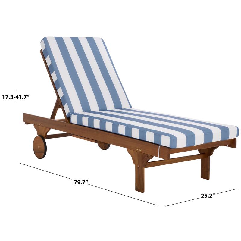 SAFAVIEH Iyanna Lounge Chair - 25 In. W x 80 In. D x 17-42 In. H - 25"W x 80"D x 17-42"H